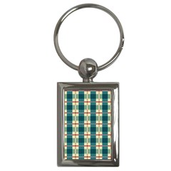 Pattern Texture Plaid Grey Key Chain (rectangle) by Mariart