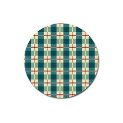 Pattern Texture Plaid Grey Magnet 3  (round) by Mariart