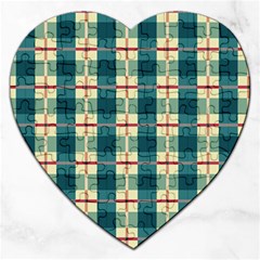 Pattern Texture Plaid Grey Jigsaw Puzzle (heart) by Mariart