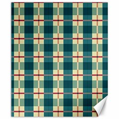 Pattern Texture Plaid Grey Canvas 8  X 10  by Mariart