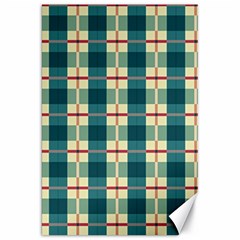 Pattern Texture Plaid Grey Canvas 20  X 30  by Mariart