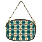 Pattern Texture Plaid Grey Chain Purse (One Side) Front