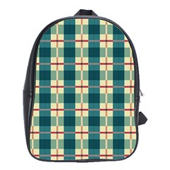 Pattern Texture Plaid Grey School Bag (large) by Mariart