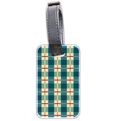 Pattern Texture Plaid Grey Luggage Tag (two Sides) by Mariart