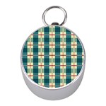 Pattern Texture Plaid Grey Mini Silver Compasses Front