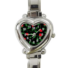 Roses Flowers Spring Flower Nature Heart Italian Charm Watch by HermanTelo