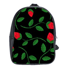 Roses Flowers Spring Flower Nature School Bag (large)