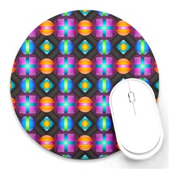 Squares Spheres Backgrounds Texture Round Mousepads by HermanTelo