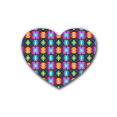 Squares Spheres Backgrounds Texture Rubber Coaster (heart) 