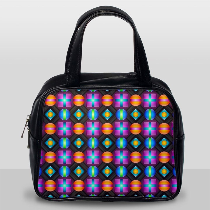 Squares Spheres Backgrounds Texture Classic Handbag (One Side)