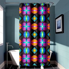 Squares Spheres Backgrounds Texture Shower Curtain 36  X 72  (stall) 