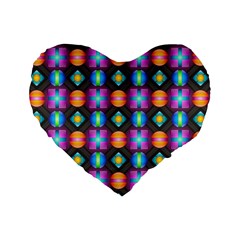 Squares Spheres Backgrounds Texture Standard 16  Premium Heart Shape Cushions