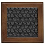 Pattern Texture Feet Dog Grey Framed Tile Front