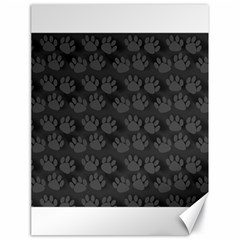 Pattern Texture Feet Dog Grey Canvas 18  X 24 