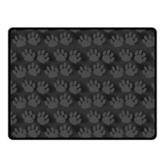 Pattern Texture Feet Dog Grey Fleece Blanket (small)