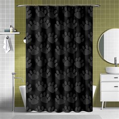 Pattern Texture Feet Dog Grey Shower Curtain 48  X 72  (small) 