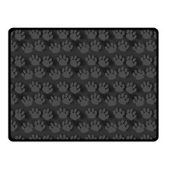 Pattern Texture Feet Dog Grey Double Sided Fleece Blanket (small)  by HermanTelo