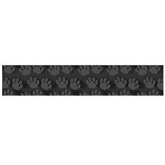 Pattern Texture Feet Dog Grey Large Flano Scarf 