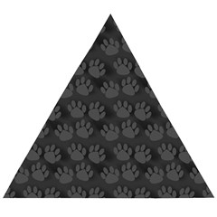 Pattern Texture Feet Dog Grey Wooden Puzzle Triangle by HermanTelo