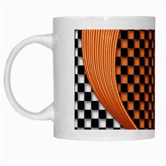 Heart Chess Board Checkerboard White Mugs by HermanTelo