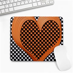 Heart Chess Board Checkerboard Large Mousepads by HermanTelo