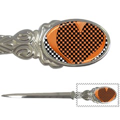 Heart Chess Board Checkerboard Letter Opener by HermanTelo