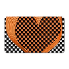 Heart Chess Board Checkerboard Magnet (rectangular) by HermanTelo