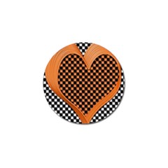 Heart Chess Board Checkerboard Golf Ball Marker by HermanTelo