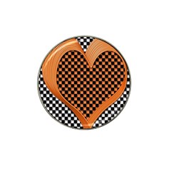 Heart Chess Board Checkerboard Hat Clip Ball Marker by HermanTelo