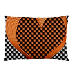 Heart Chess Board Checkerboard Pillow Case