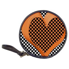 Heart Chess Board Checkerboard Classic 20-cd Wallets by HermanTelo