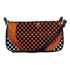 Heart Chess Board Checkerboard Shoulder Clutch Bag