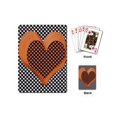 Heart Chess Board Checkerboard Playing Cards Single Design (mini) by HermanTelo