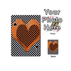 Heart Chess Board Checkerboard Playing Cards 54 Designs (mini) by HermanTelo