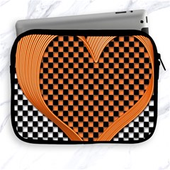 Heart Chess Board Checkerboard Apple Ipad 2/3/4 Zipper Cases by HermanTelo