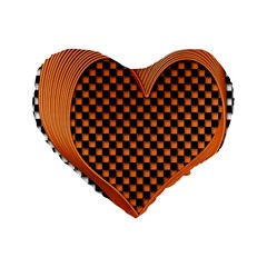 Heart Chess Board Checkerboard Standard 16  Premium Flano Heart Shape Cushions