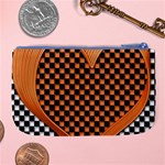 Heart Chess Board Checkerboard Large Coin Purse Back