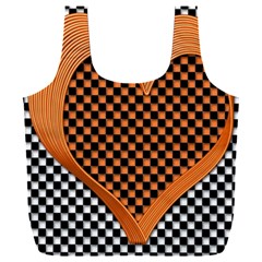 Heart Chess Board Checkerboard Full Print Recycle Bag (xxl) by HermanTelo