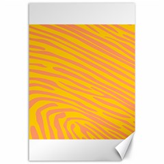 Pattern Texture Yellow Canvas 24  X 36 