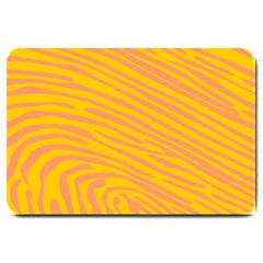 Pattern Texture Yellow Large Doormat  by HermanTelo