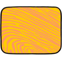 Pattern Texture Yellow Double Sided Fleece Blanket (mini) 