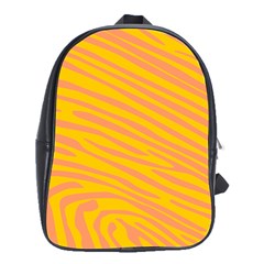 Pattern Texture Yellow School Bag (large)