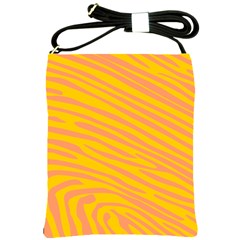 Pattern Texture Yellow Shoulder Sling Bag