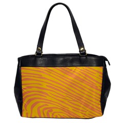 Pattern Texture Yellow Oversize Office Handbag