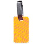 Pattern Texture Yellow Luggage Tag (two sides) Back