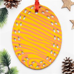 Pattern Texture Yellow Ornament (oval Filigree)