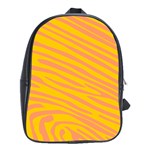 Pattern Texture Yellow School Bag (XL) Front