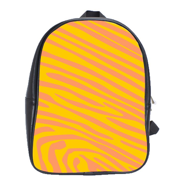 Pattern Texture Yellow School Bag (XL)