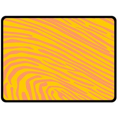 Pattern Texture Yellow Double Sided Fleece Blanket (large) 