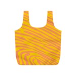 Pattern Texture Yellow Full Print Recycle Bag (S) Front